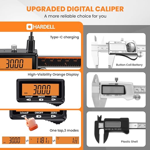HARDELL 6" Rechargeable Digital Caliper - Image 6