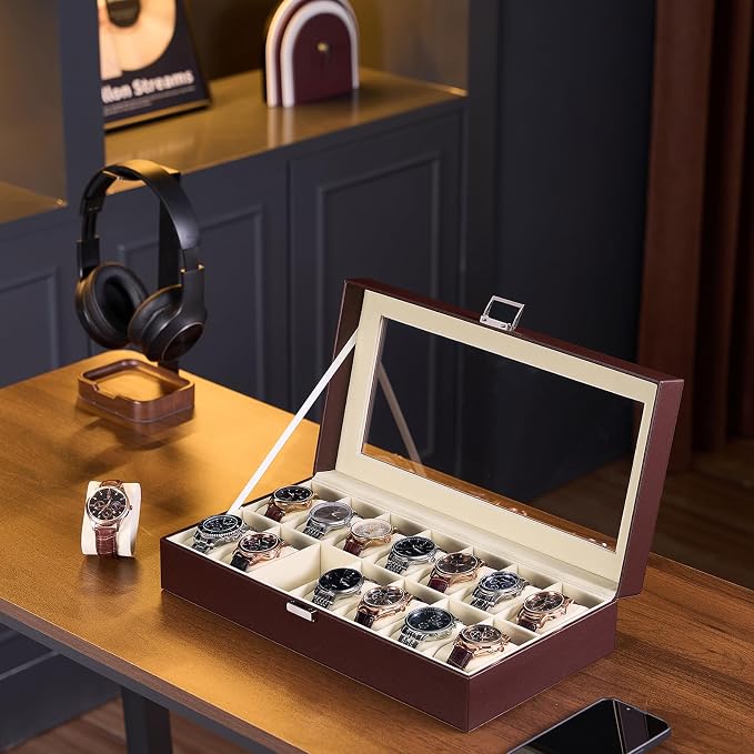 ProCase Watch Box Organizer, 14 Slot Watch Display Case - Image 6