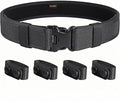 Duty Belt w/ 4 Keepers 2" Nylon Stiff Utility Belt Police Law Enforcement Security Work Patrol Gear Carrier S