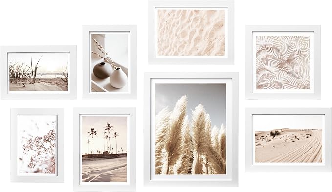ArtbyHannah Gallery Wall Frame Set, 8 Pack Picture Frames Collage Wall Art Decor by ArtbyHannah