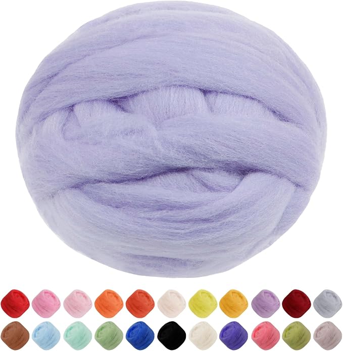 JeogYong Needle Felting Wool, 17.64oz Wool Roving Chunky Wool Yarn, by JeogYong