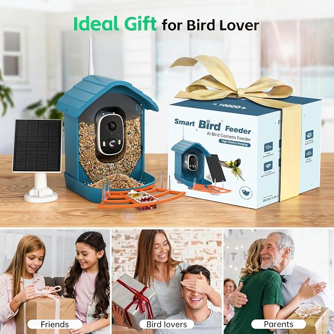 Bird Feeder with Camera, AI Bird Identification, Full HD Live Video, Solar - Image 7