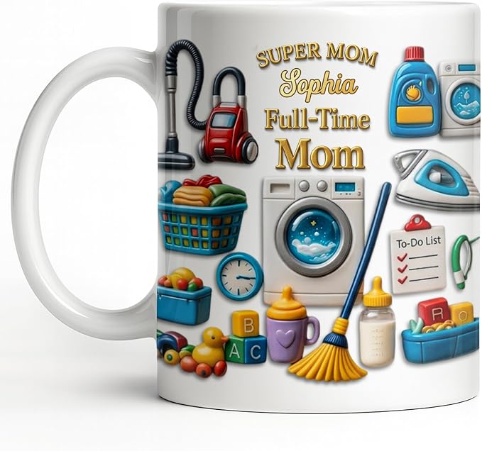Personalized Mom Mug Gift, Mother Life Coffee Cup - Image 3