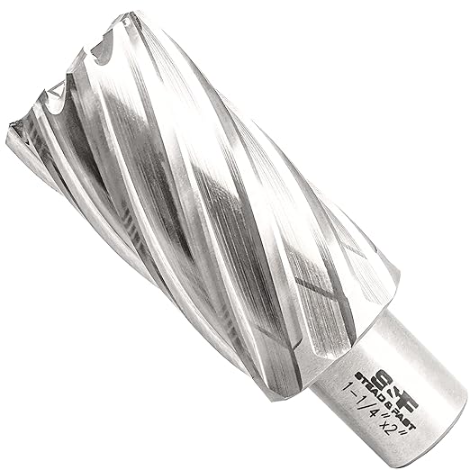 S&F STEAD & FAST Mag Drill Bits 1-1/4" Diameter 2" Cutting Depth, 1Pc, Annular Cutter with Pilot Pin for Magnetic Drill Press