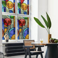 Original Hand Drawn Faux Stained Glass Window Film, Double-Sided Static Film by ChicSkin
