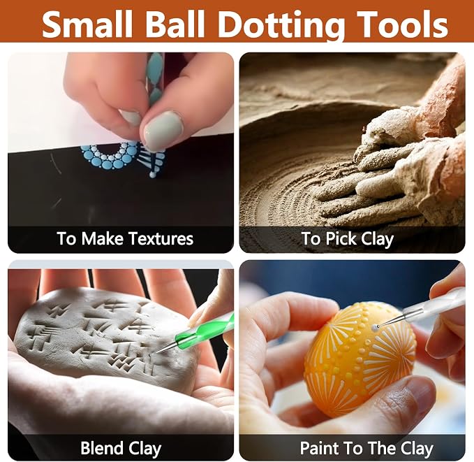 Polymer Clay Tools, Acrylic Clay Roller Pin, Polymer Clay Cutters Tools - Image 8