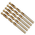 Drill Bit, 11/32" Cutting Diameter (8.731mm), 4241 HSS Gold 118° Cutting Angle Versatile Jobber Bits - (Applications: for Drilling Plastic Wood Soft Thin Metal), 5-Pieces