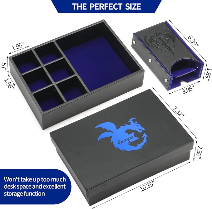 Grajar 3 in 1 Dice Tray with Lid, Portable Dice Box Storage - Image 4