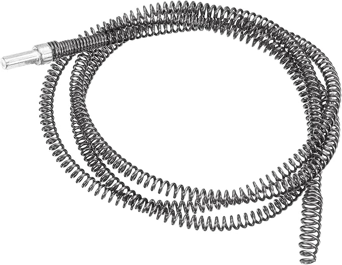 uxcell 6.56Ft Drain Auger Cable, Pipe Cleaning Spring Clog Remover, Flexible Plumbing Snake Pipe Drain Cleaner for Kitchen, Shower Sink