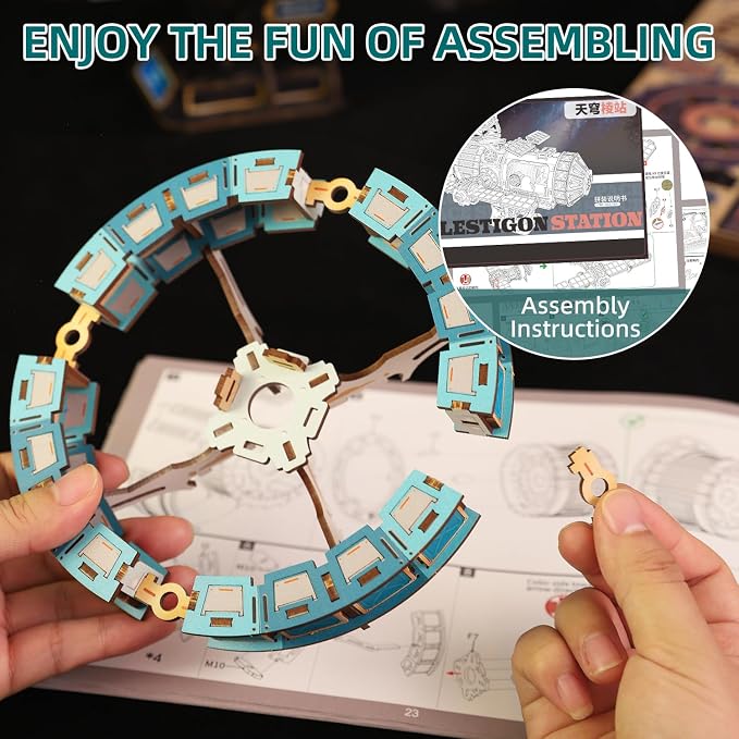 3D Wooden Puzzles International Space Station Model - Image 5