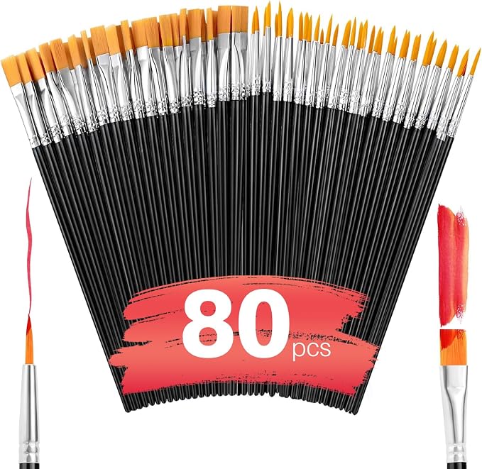 AROIC Small Paint Brushes Bulk, Acrylic Paint Brush by AROIC