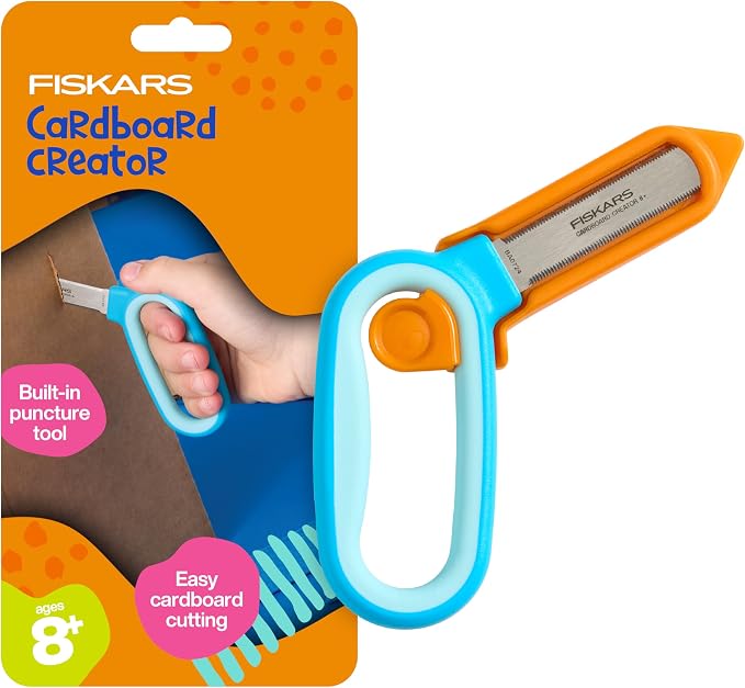 Fiskars Kids Cardboard Creator – Safer Cardboard Cutting Tool by Unknown