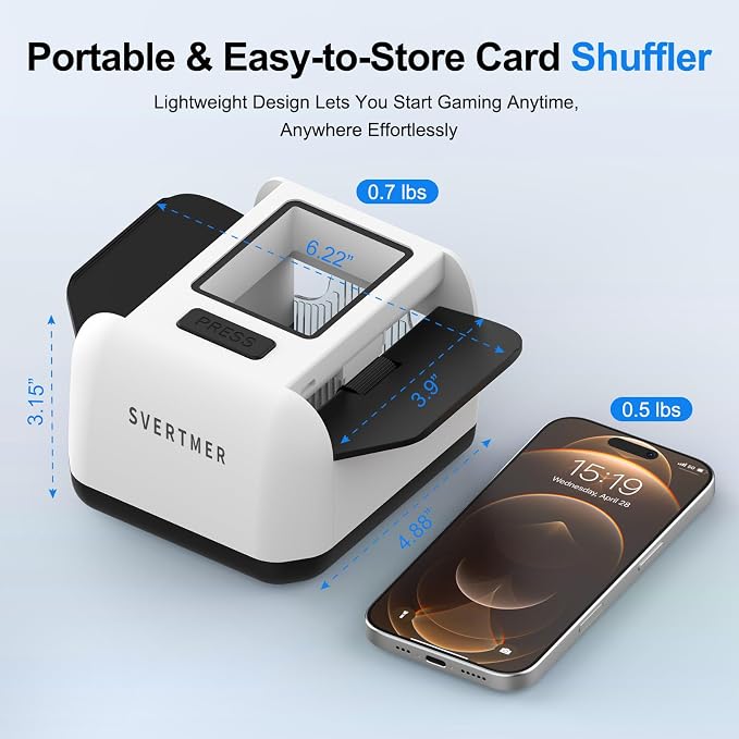 Automatic Card Shuffler|1-2 Deck Electric Card Shuffle Machine|Portable - Image 6