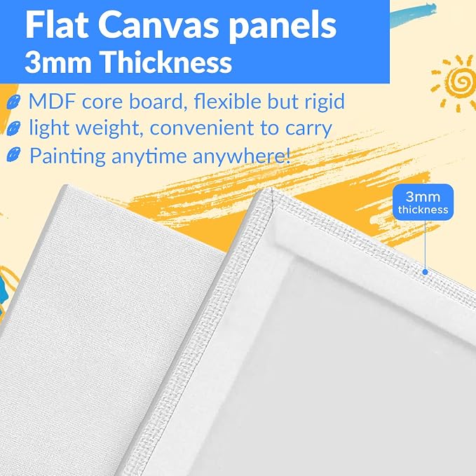 Canvas Boards 82 Pack, 8x10inch Blank Canvases - Image 3