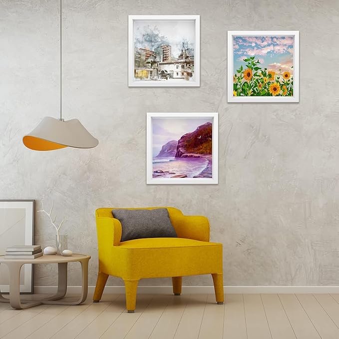 4 Pack 8 x 8in Shadow Box Picture Frame 3D Frames Shadow Box Square Acrylic - Image 5