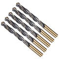 Drill Bit, 10.5mm Cutting Diameter, 4341 HSS Gold and Black 118° Cutting Angle Number Jobber Bits - (Applications: for Drilling Soft Metal Plastic Wood), 5-Pieces
