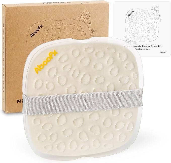 Aboofx Microwave Flower Press Kit, 6.3" Quick Drying Pressed Flower Art Kit by Aboofx