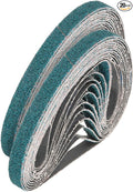 HARFINGTON 1/2 x 24 Inch Sanding Belts, 20 Pcs 40 Grit Zirconia Abrasive Belt Sander File Belt for Woodworking, Metal Polishing, Knife Sharpener
