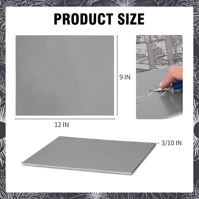 Falling in Art 9 * 12 Linoleum Carving Blocks, 8 Pack Soft Stamp Rubber Blocks - Image 2