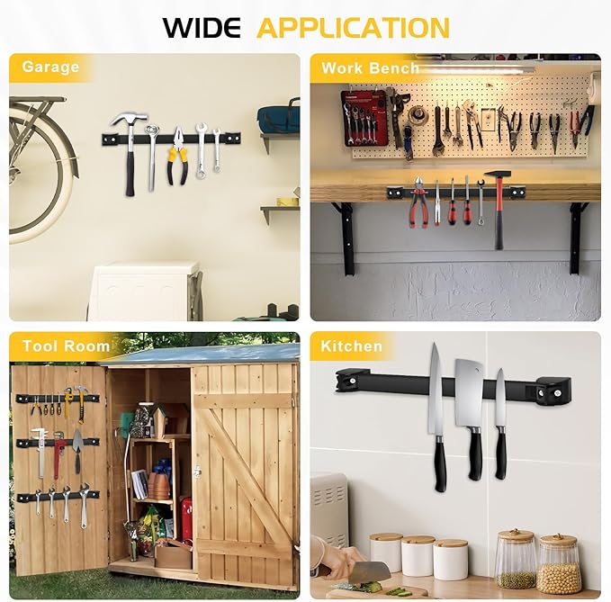 DGSL Magnetic Tool Holder Strip 5 Pack, 18 In Heavy Duty Tool Organizer Magnetic Strip, Tool Magnet Bar For Garage Tool Organization