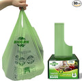 2.6-3 Gallon Compostable Trash Bags with Handles 80 Count 0.67 Mil 11.36 L Small Kitchen Food Scrap Waste Compost Bag ASTM D6400 US BPI and OK Compost Home Certified