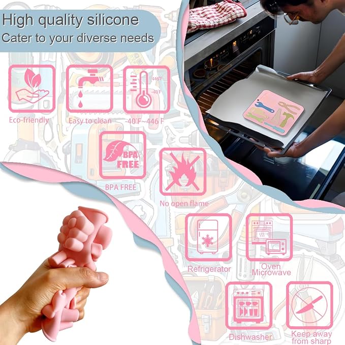 2 Pack Hardware Tools Silicone Mold Set - Image 4
