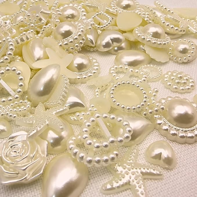 Chenkou Craft Random 100g/lot 4-20mm Half Round Imitation Pearls Seastar Bow - Image 4
