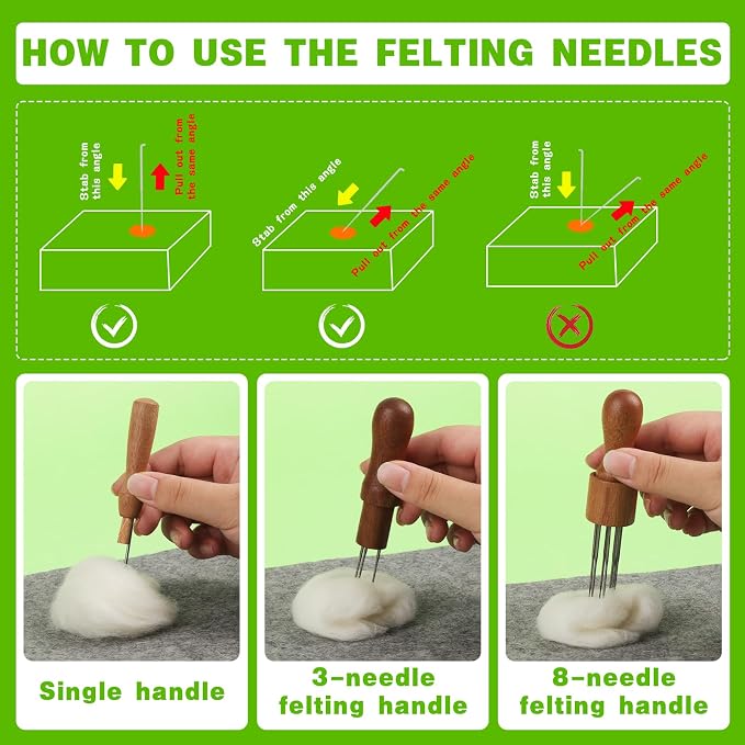 IMZAY Needles Felting Tools, Large Needle Felting Mat, Felting Supplies - Image 4