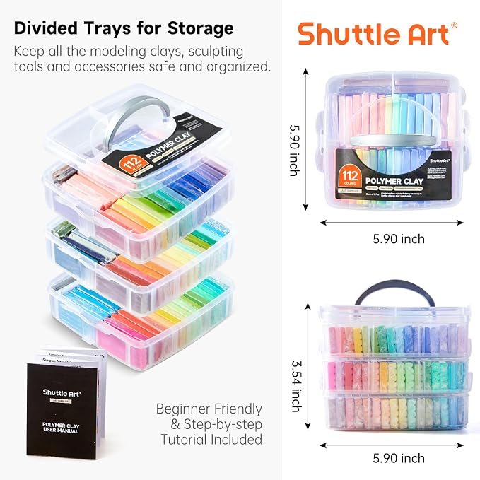 Shuttle Art 112 Colors Polymer Clay Kit, Oven Bake Clay - Image 9