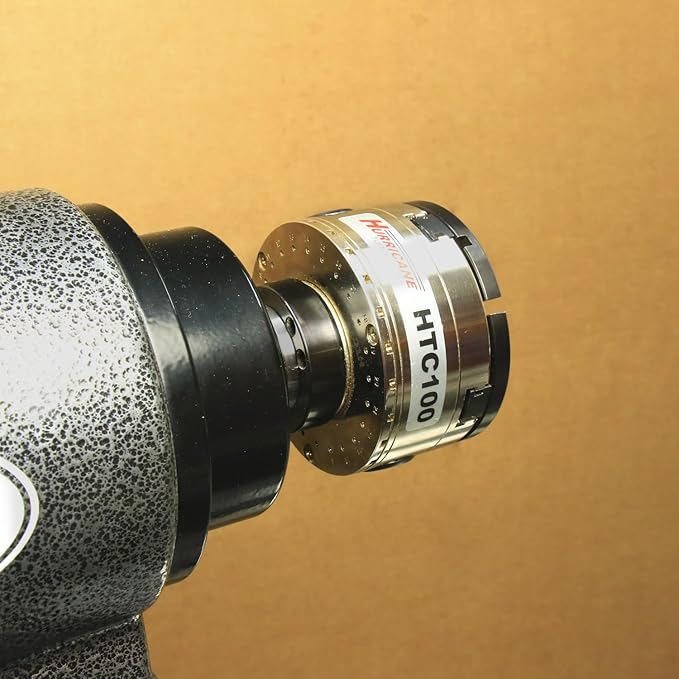 HTC100, 4" Four Jaw Woodturning Chuck Kit, with 1 1/2"x 8 TPI Insert and Dovetail Jaws, for Wood Lathes