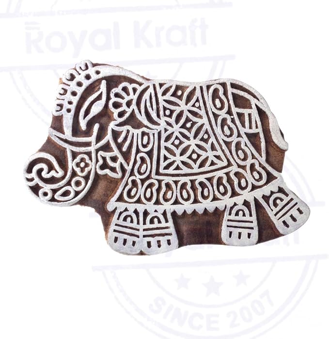 Royal Kraft Wooden Stamps DIY Fabric, Henna Printing Blocks THDtag062 - Image 3