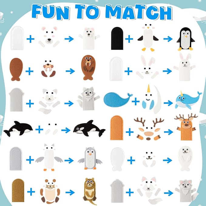 COcnny Polar Animal Finger Puppets - Image 4