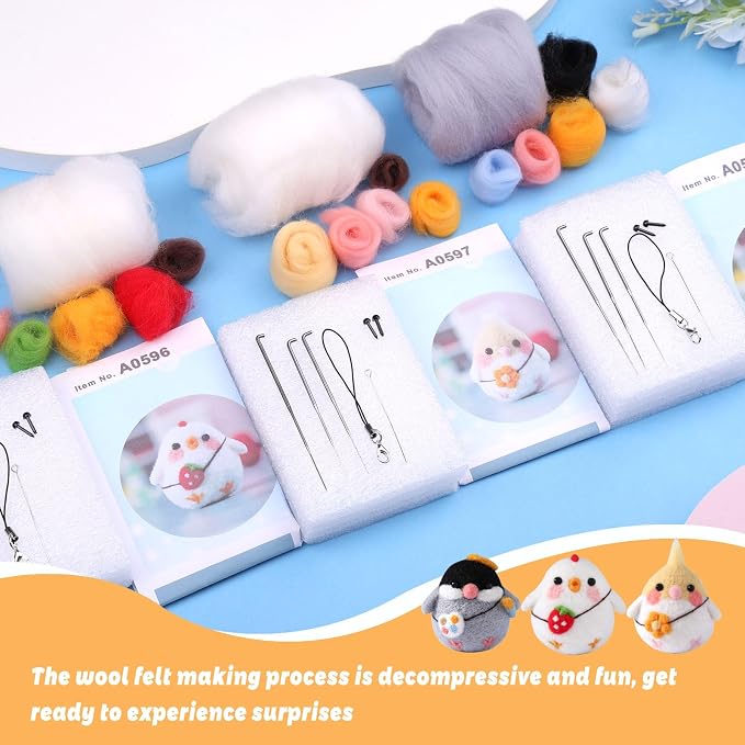 SOCNITC Felting Kits for Beginners, Animal Needle Felting Supplies Kits - Image 3