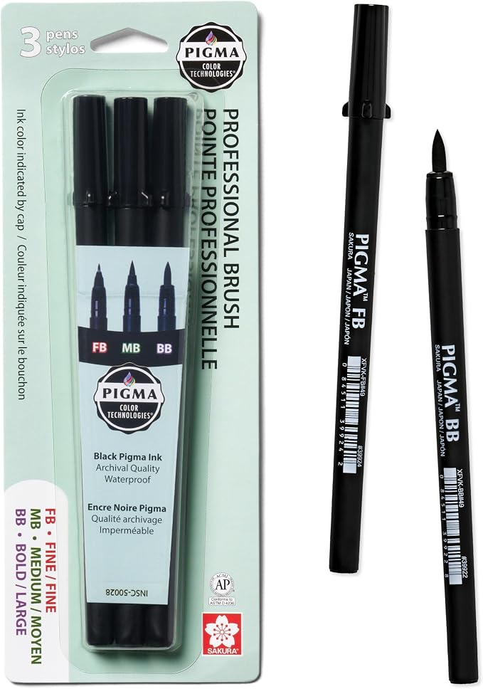SAKURA Pigma Professional Brush Pens by SAKURAOFAMERICA