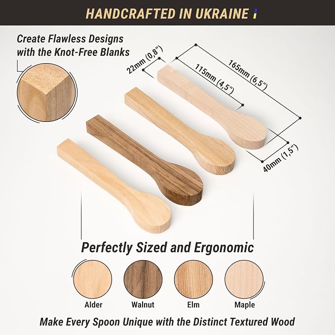 BeaverCraft Wood Carving Spoon Blanks Kit BB3 - Image 2