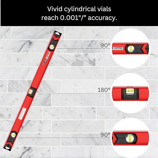 Kapro - 159 Magnetic Semi-Professional I-Beam with Plumb Site Level - Features Horizontal Vial and Dual-View Plumb Site - Aluminum - 24 Inch