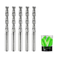 Spiral Upcut Router Bit 1/8 Inch Shank 1/8 Inch Cutting Dia. 1'' CL. Extra Long 2'' OVL. Carbide Upcut CNC Router Bit, Ideal for Wood Engraving and Plunging Applications (5PCS)