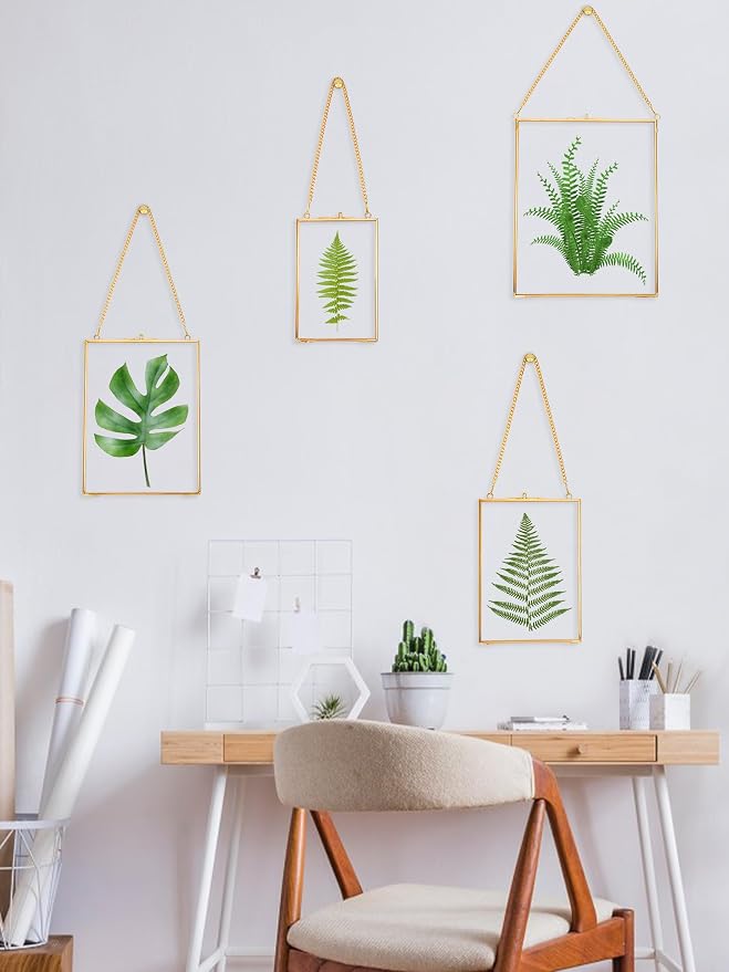 REDHUGO Hanging Pressed Flower Frames, Double Glass Floating Picture Frame - Image 3