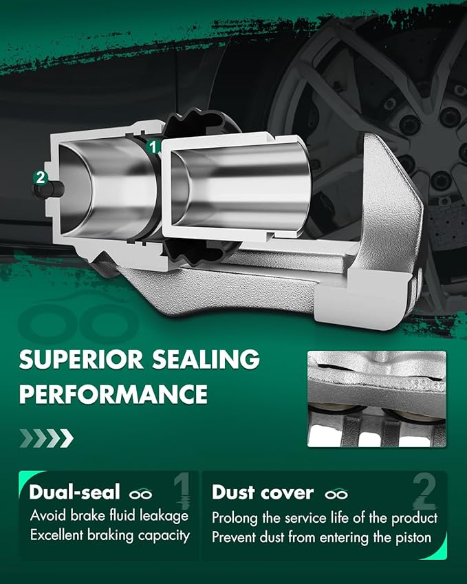 SCITOO 18B4840 Front Right Disc Brake Caliper w/Bracket Fit For Ford For Crown Victoria 2003-2011,For Mercury For Grand Marquis 2003-2011,For Mercury For Marauder 2003-2004, Double Pistons