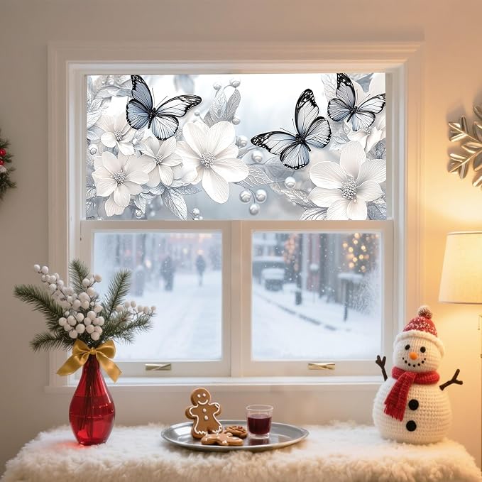 IVN Privacy Window Film 39.3x17.7 Inch Static Cling Decorative Window Film - Image 2