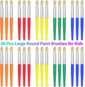 30Pcs Paint Brushes, Anezus Round Paint Brushes by anezus