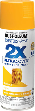 Rust-Oleum Painter's Touch 2X Ultra Cover Spray Paint, Gloss Marigold | Indoor by Rust-Oleum