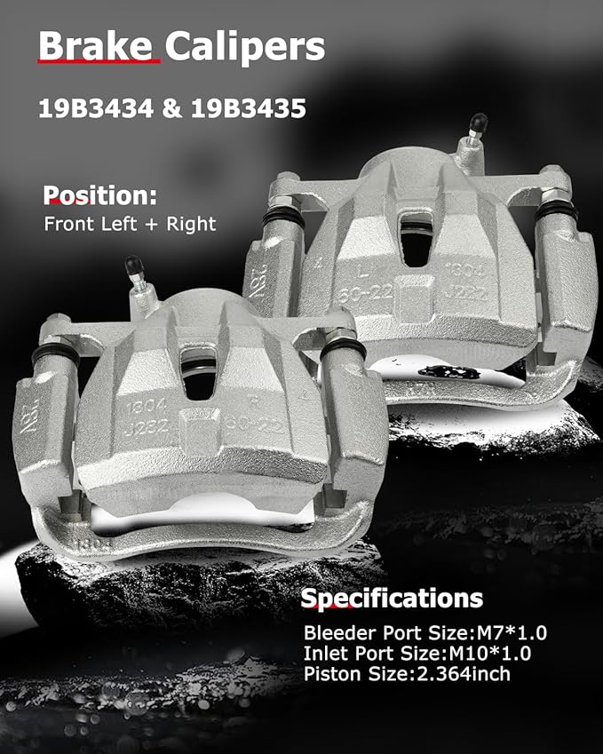 cciyu Front Left & Right Brake Calipers Assembly w/Bracket 19B3434 19B3435 For Pontiac For Vibe 2009-2010,For Scion For xD 2008-2014,For Toyota For Corolla 2009-2019,For Toyota For Matrix 2009-2014