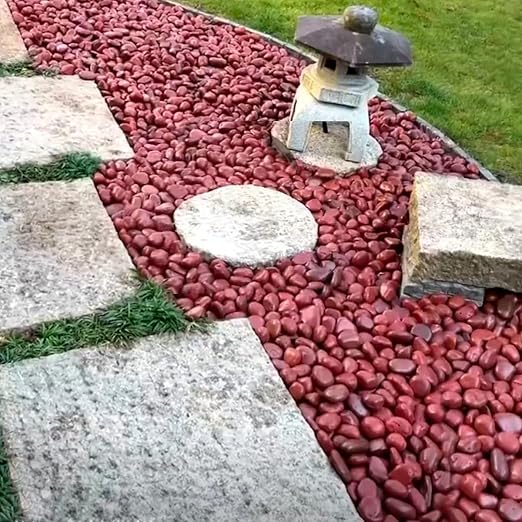 YISZM 40lbs Red River Rocks for Landscaping, 2-3 Inch Natural Pebbles for - Image 3