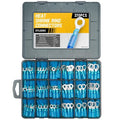 270PCS Marine Grade Heat Shrink Wire Connectors-Electrical Connectors Kit of Tinned Red Copper,Crimp Insulated Ring Fork Spade Butt Splice AWG16-14 Gauge (270pcs Blue, AWG 16-14)
