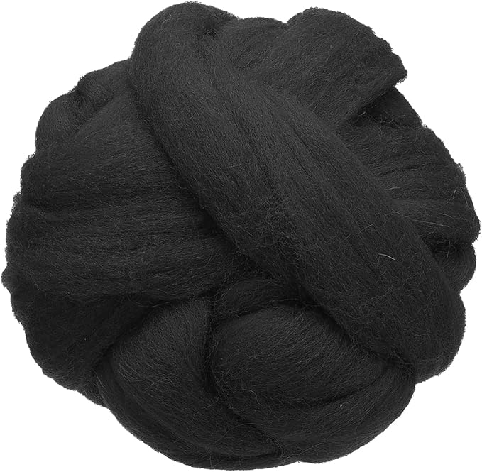 uxcell 3.53oz Wool Roving Yarn, Needle Felting Wool Fiber DIY Craft Needle Wet by uxcell