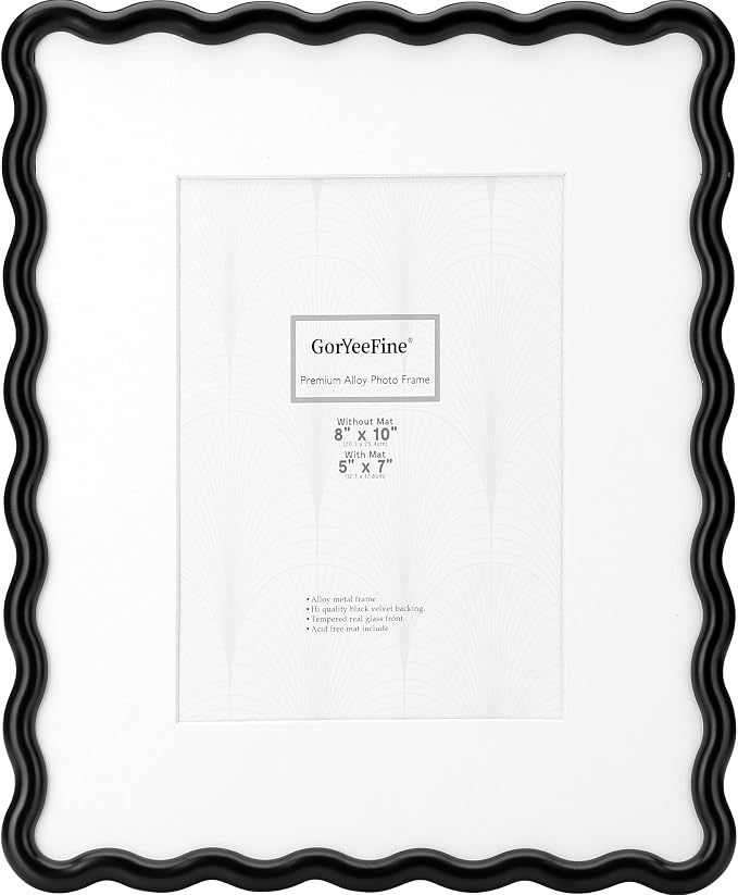 Black 8x10'' Heavy-Duty Zinc Alloy Picture Frames by GorYeeFine