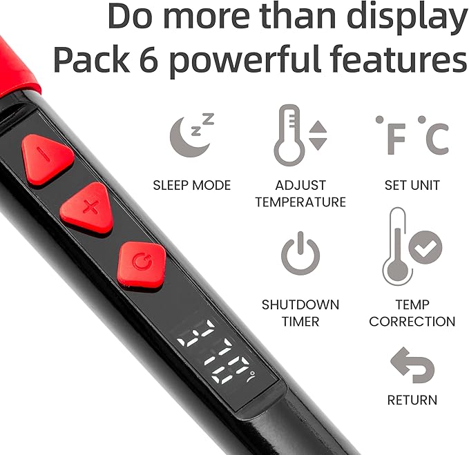 Soldering Iron Kit, 60W LED Display Digital Solder Pen, 5 Replaceable Tips - Image 3