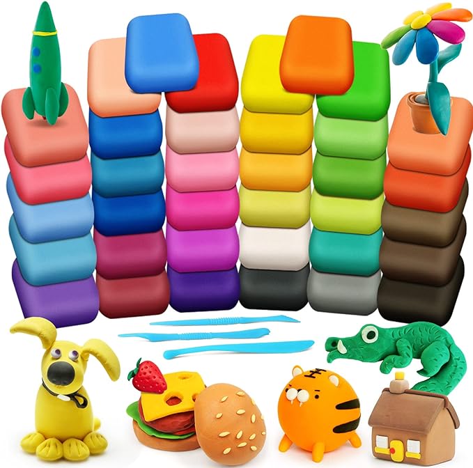 Air Dry Clay, 36 Colors Modeling Magic Clay by ESSENSON