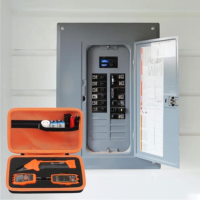 Aenllosi Hard Case for Klein Tools ET310 AC Circuit Breaker Finder & 80016 Circuit Breaker Finder Tool Kit & 80041 Outlet Repair Tool Kit & RT250 GFCI Outlet Tester Organizer (Case Only)